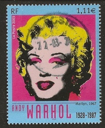 Frankrijk 396, schilderij Warhol, Verzenden, Gestempeld