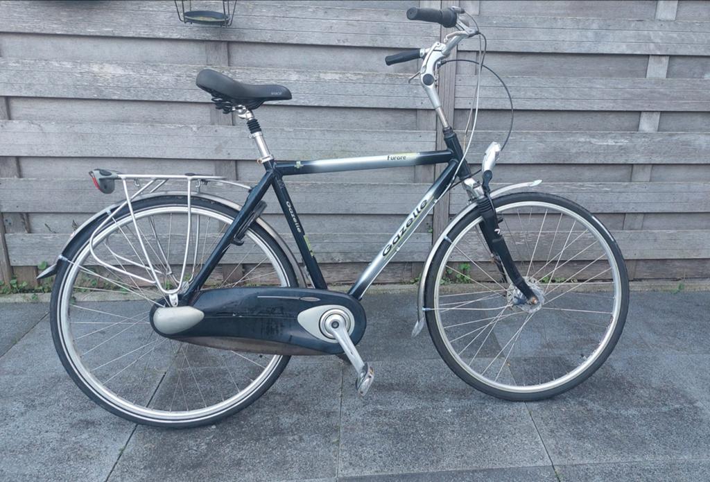 Gazelle Furore herenfiets - 54 cm, 7 versnellingen, Ophalen, Gebruikt, Velgrem, Versnellingen
