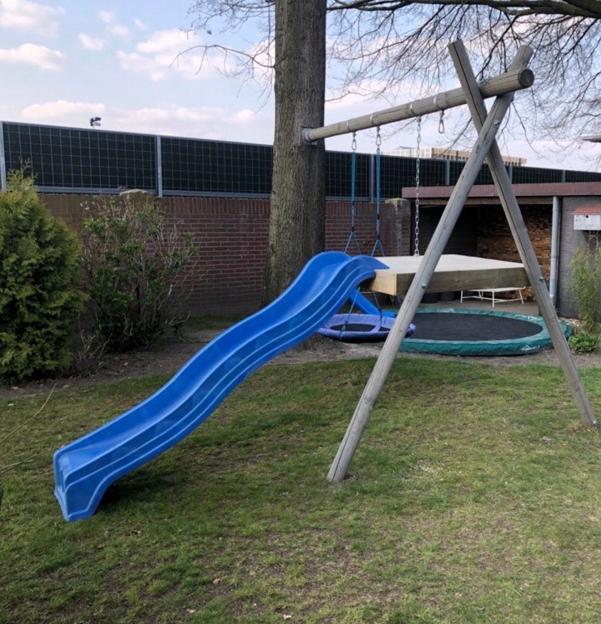 Blauwe glijbaan voor speeltoestel, Ophalen, Gebruikt, Glijbaan