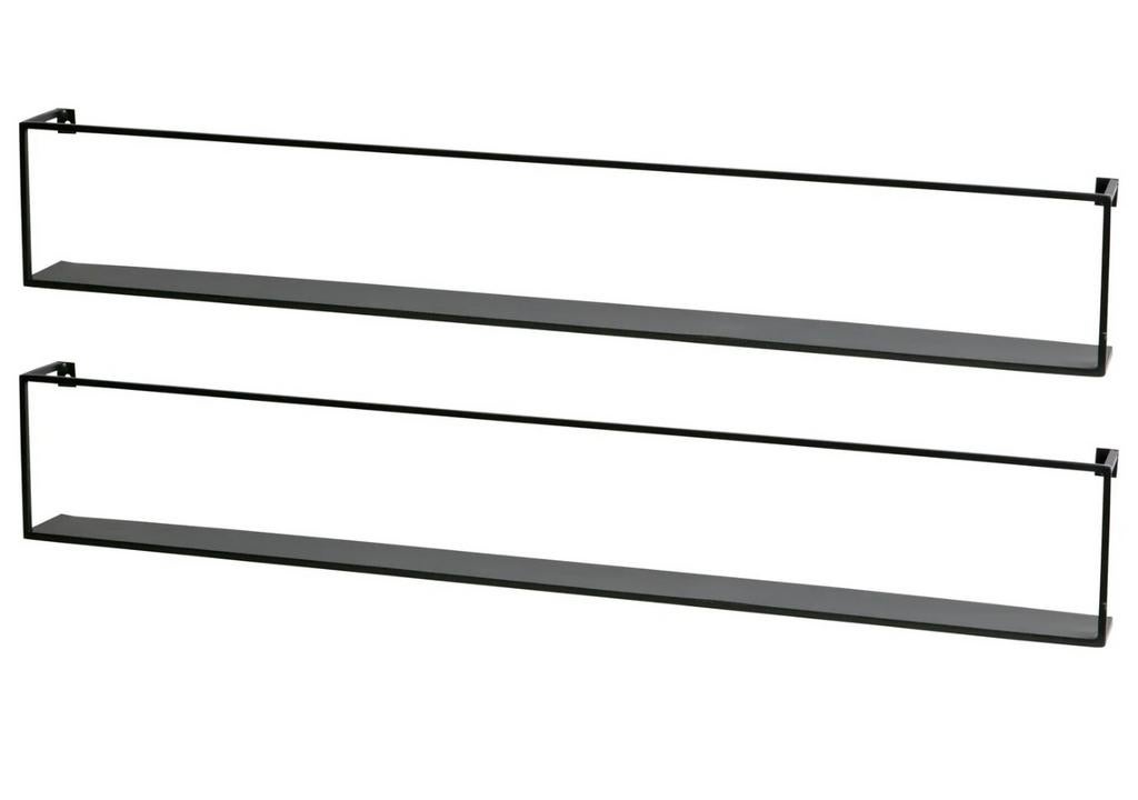 Woood Meert wandplank zwart - Set van 2, Ophalen, Zo goed als nieuw