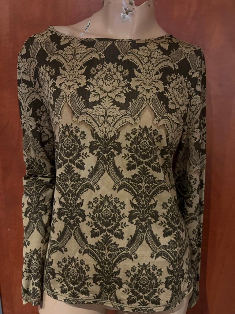 Roberto Cavalli Top Bruin/Goud ZGAN Maat M Origineel, Kleding | Dames, Maat 38/40 (M), B, Ophalen of Verzenden, Zo goed als nieuw