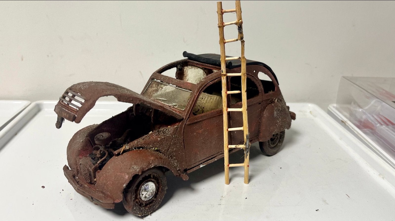 Solido 1:17 Uniek Schuurvondst Model met Fruitladder, Ophalen of Verzenden, Gebruikt