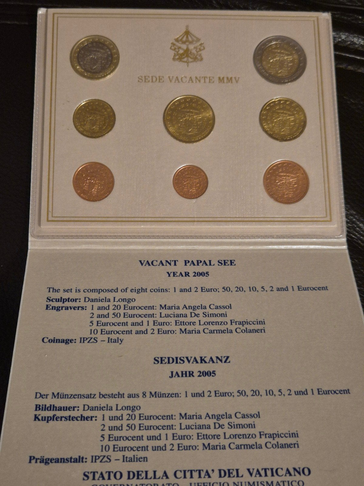 Vaticaanstad Euro Muntset 2005 Sede Vacante, Ophalen of Verzenden, Vaticaanstad, Overige waardes, Setje
