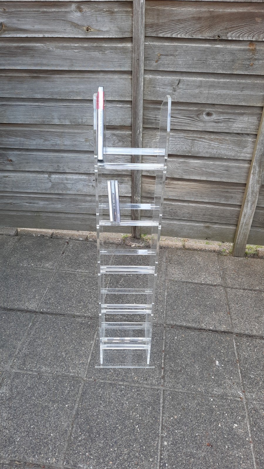 Cd/ cd rek van plexiglas 1meter hoogte 20 euro, Huis en Inrichting, Woonaccessoires | Cd- en Dvd-rekken, Ophalen, Kunststof, Cd's