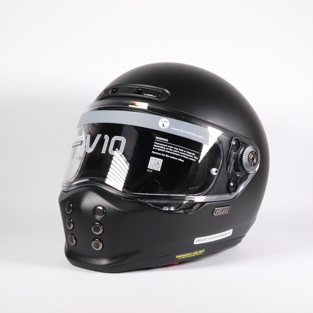 HJC V10 Helmet Size L Mat Black - Als Nieuw, HJC, Support@hjc.com, 1801 E. 19th St
Glendale, CA 91201
USA