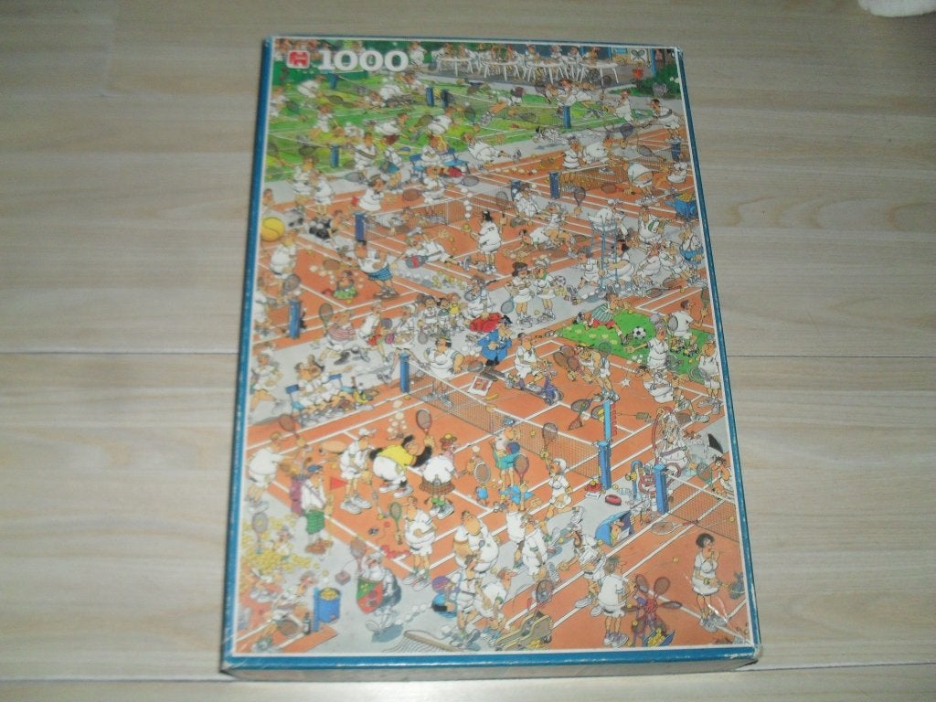 Jan van Haasteren puzzle 1000 stukjes Tennis, Ophalen, 500 t/m 1500 stukjes, Gebruikt, Legpuzzel