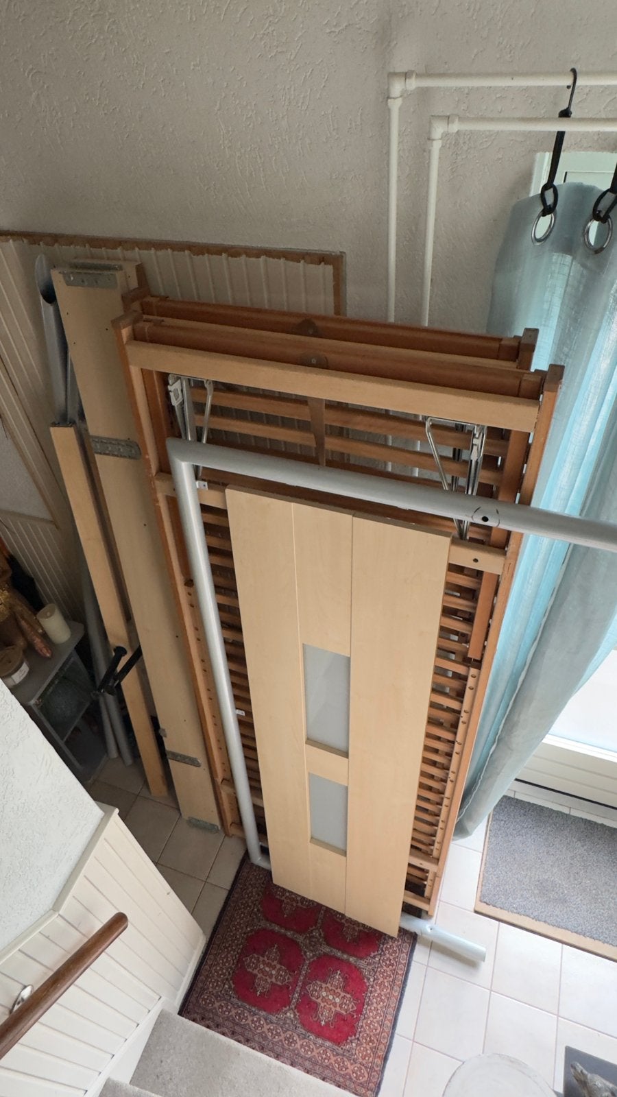 Gratis 2 persoons bed. Compleet zonder matrassen, Verstelbaar, Beige, Tweepersoons, Ophalen of Verzenden