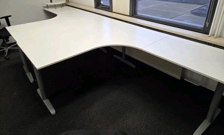 Wit IKEA Galant Hoekbureau 2 stuks beschikbaar, Huis en Inrichting, Bureaus, Ophalen, 160 cm, Gebruikt, 120 cm
