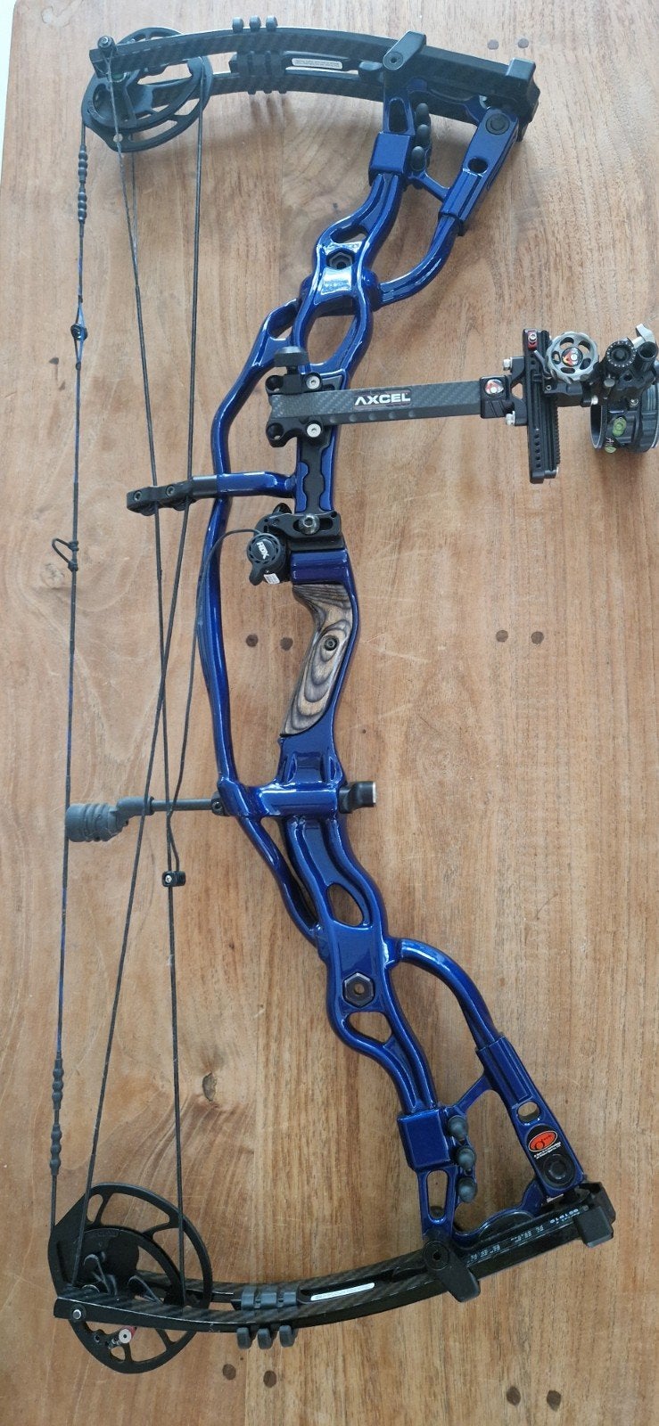 Hoyt Carbon Spyder 34 Compoundboog - Blauw, Ophalen of Verzenden, Gebruikt, Compoundboog