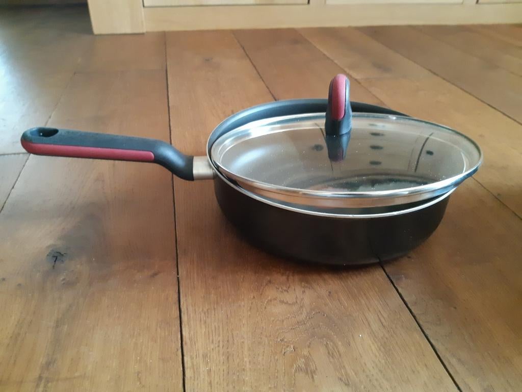 Tefal Hapjespan 24 cm - Geschikt voor Gas, Huis en Inrichting, Keuken | Potten en Pannen, Ophalen of Verzenden, Gebruikt, Aluminium