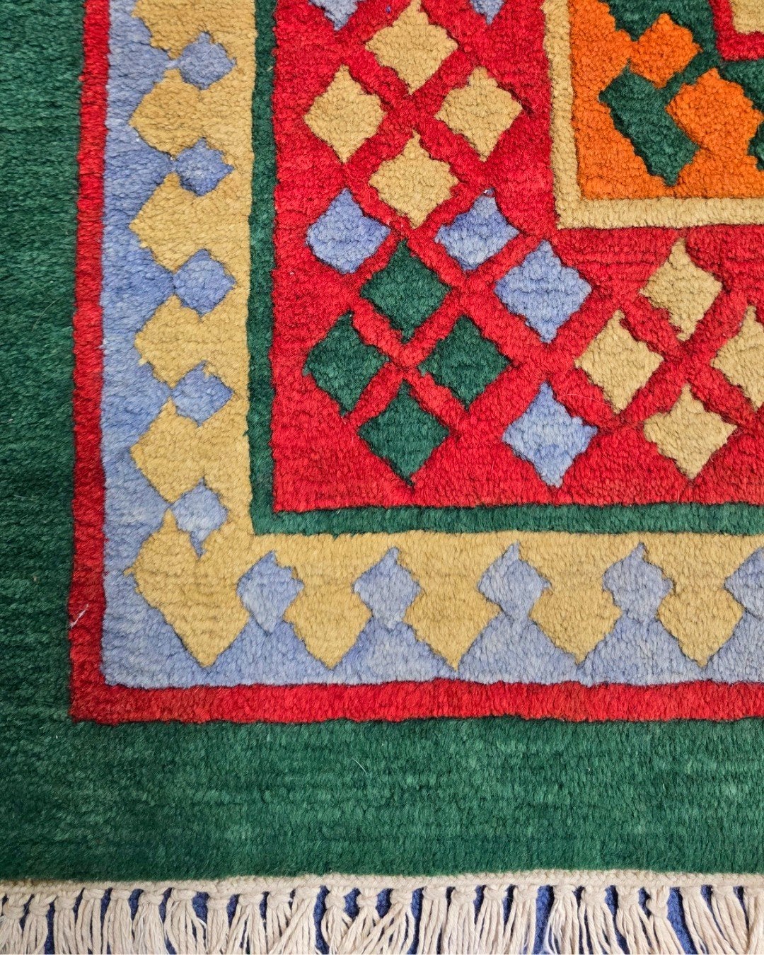 Perzisch tapijt Gabbeh 300x205 wollen vloerkleed, 1185VB, De handelmaatschappij, 200 cm of meer, Geel