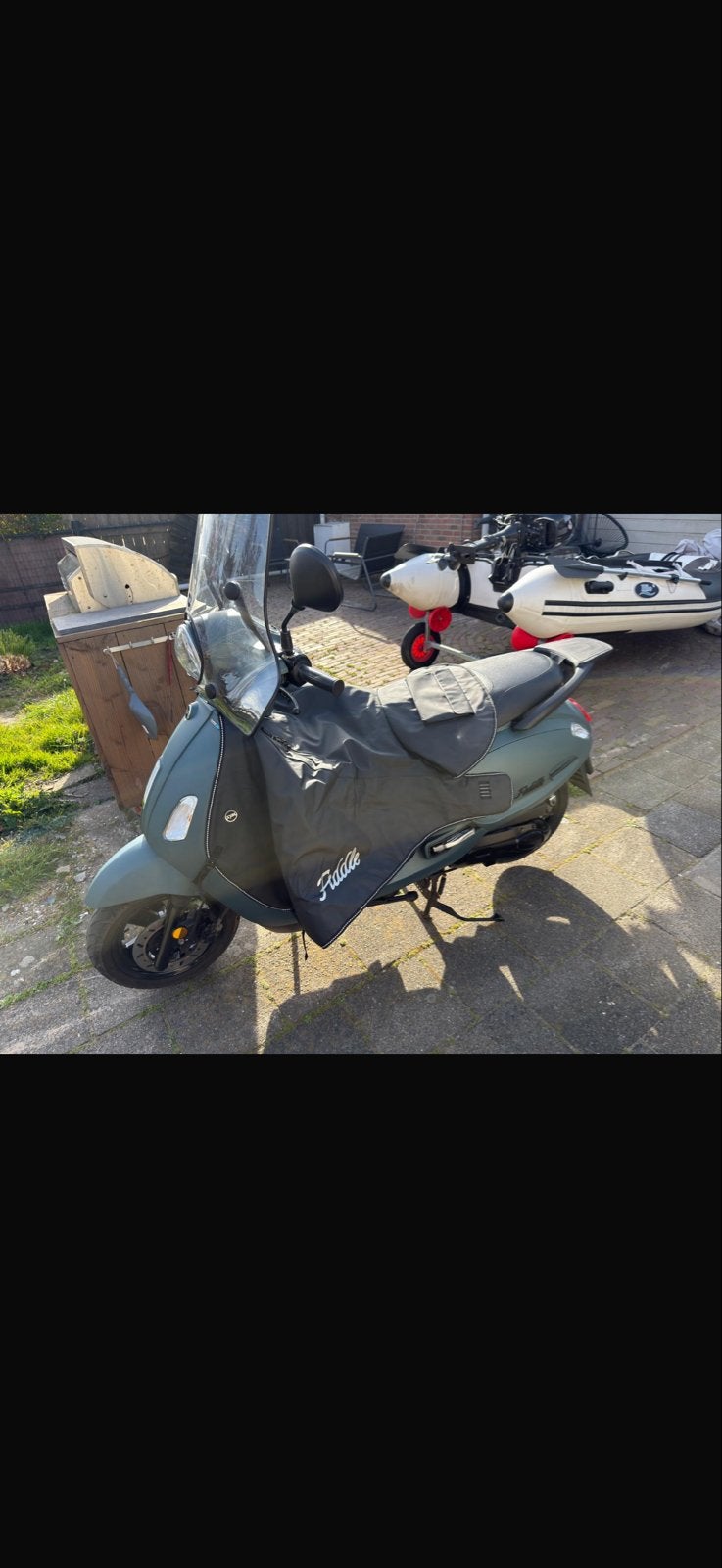 Sym Fiddle 4 met beenkleed en koffer, Ophalen of Verzenden, Gebruikt, SYM