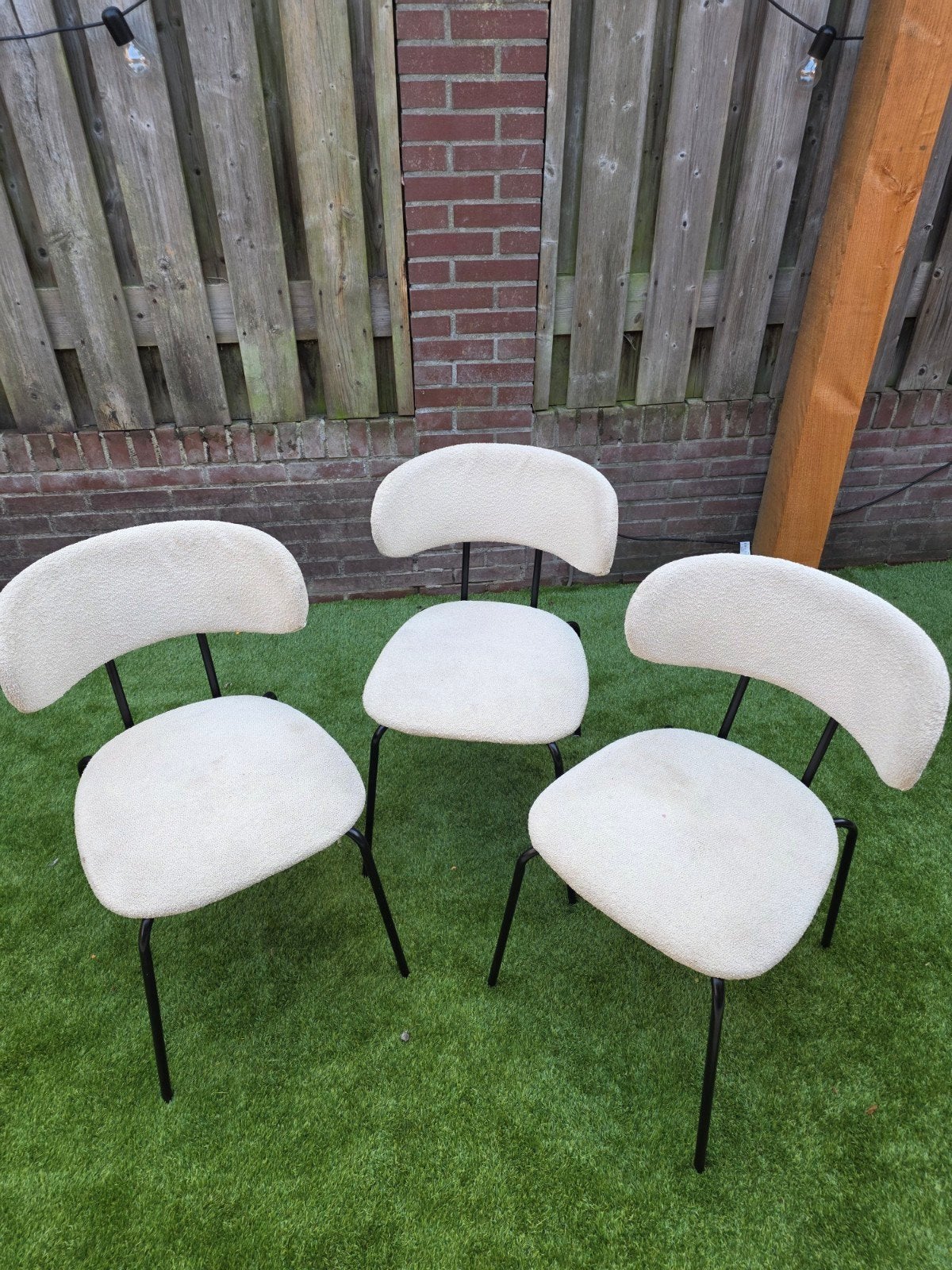 6 stoelen zithoogte ca 46cm, Huis en Inrichting, Ophalen, Gebruikt, Bruin