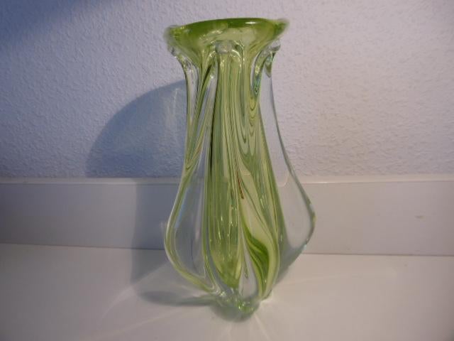 Prachtige vintage Josef Hospodka Chribska vaas, jaren '60, Antiek en Kunst, Antiek | Glas en Kristal, Ophalen of Verzenden