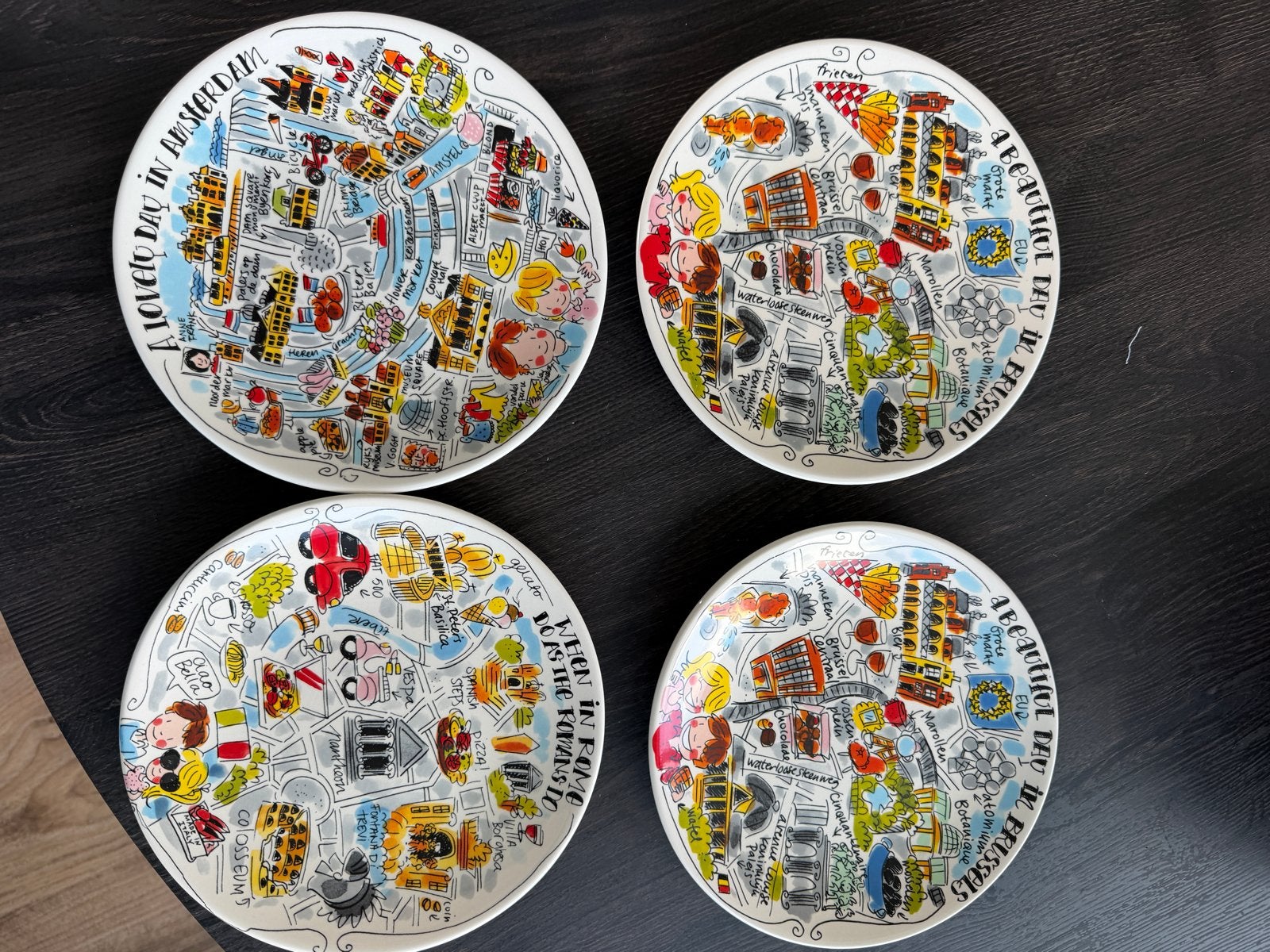 Blond Amsterdam servies: borden, mokken en schalen, Ophalen, Gebruikt, Keramiek, Bord(en)