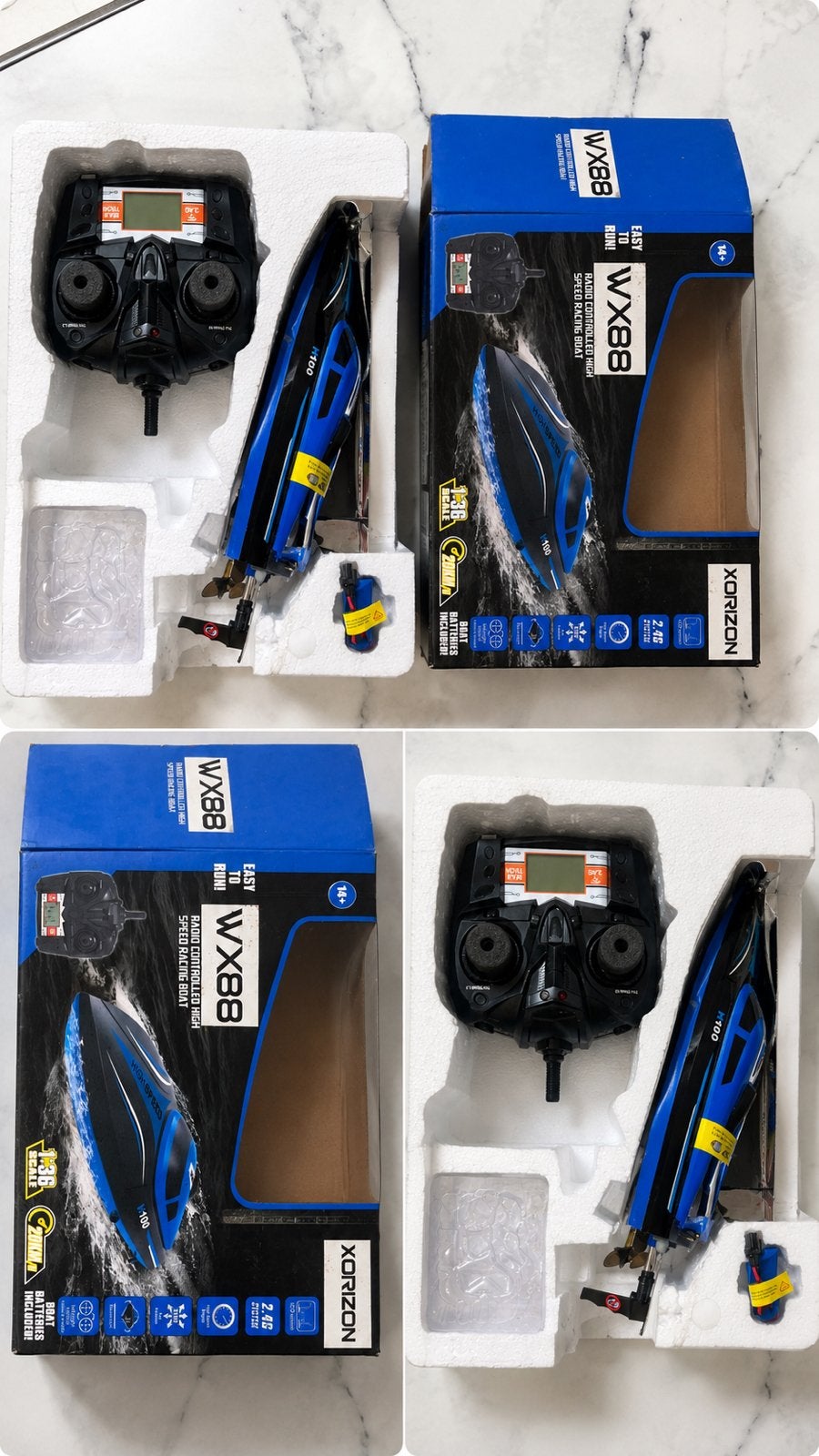 VX-88 RC Speedboot Nieuw in doos Snelle bestuurbare raceboot, Ophalen, Zo goed als nieuw