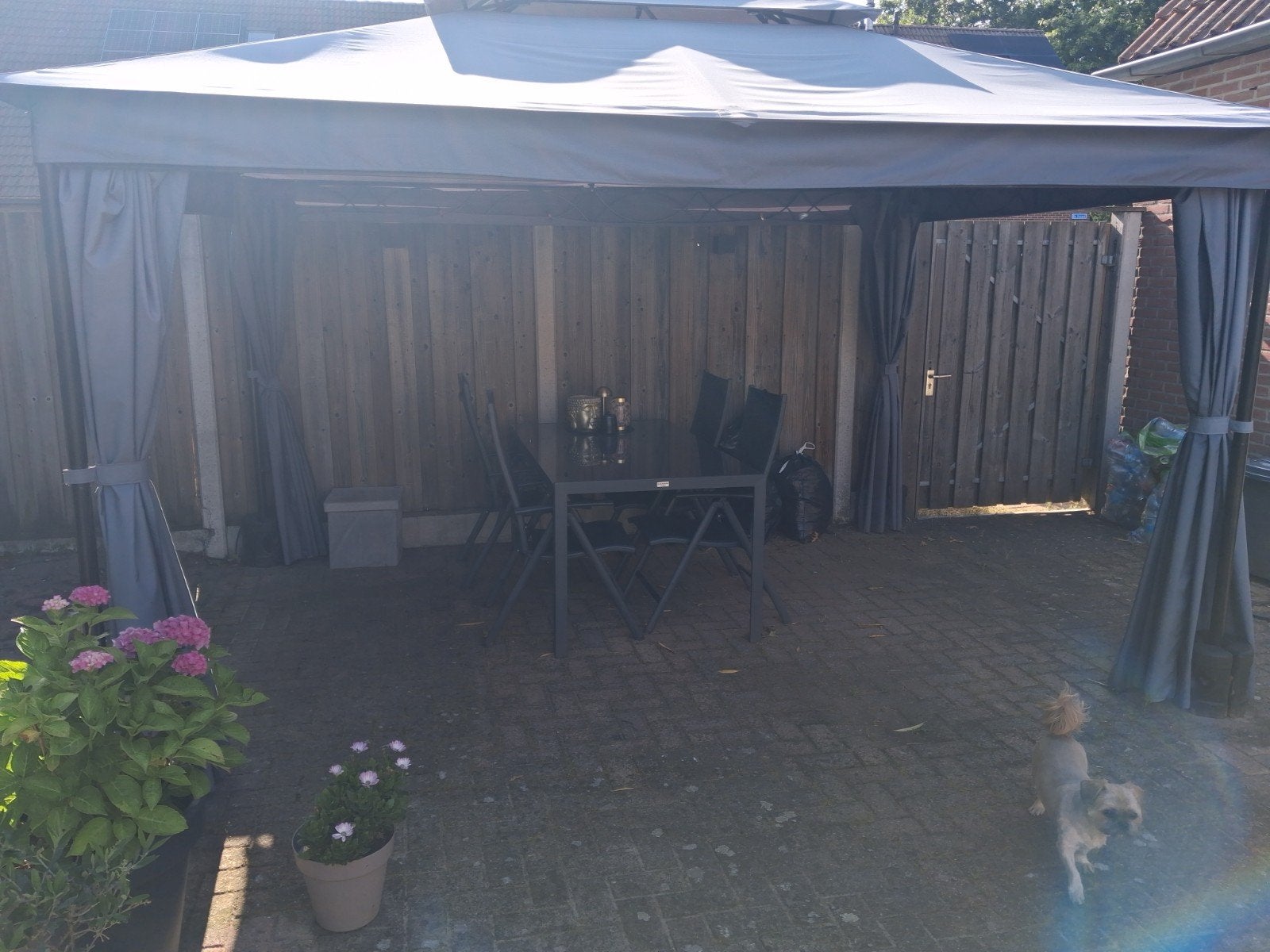 Mooie grijze partytent met zijwanden, Tuin en Terras, Partytenten, Ophalen, Minder dan 5 meter