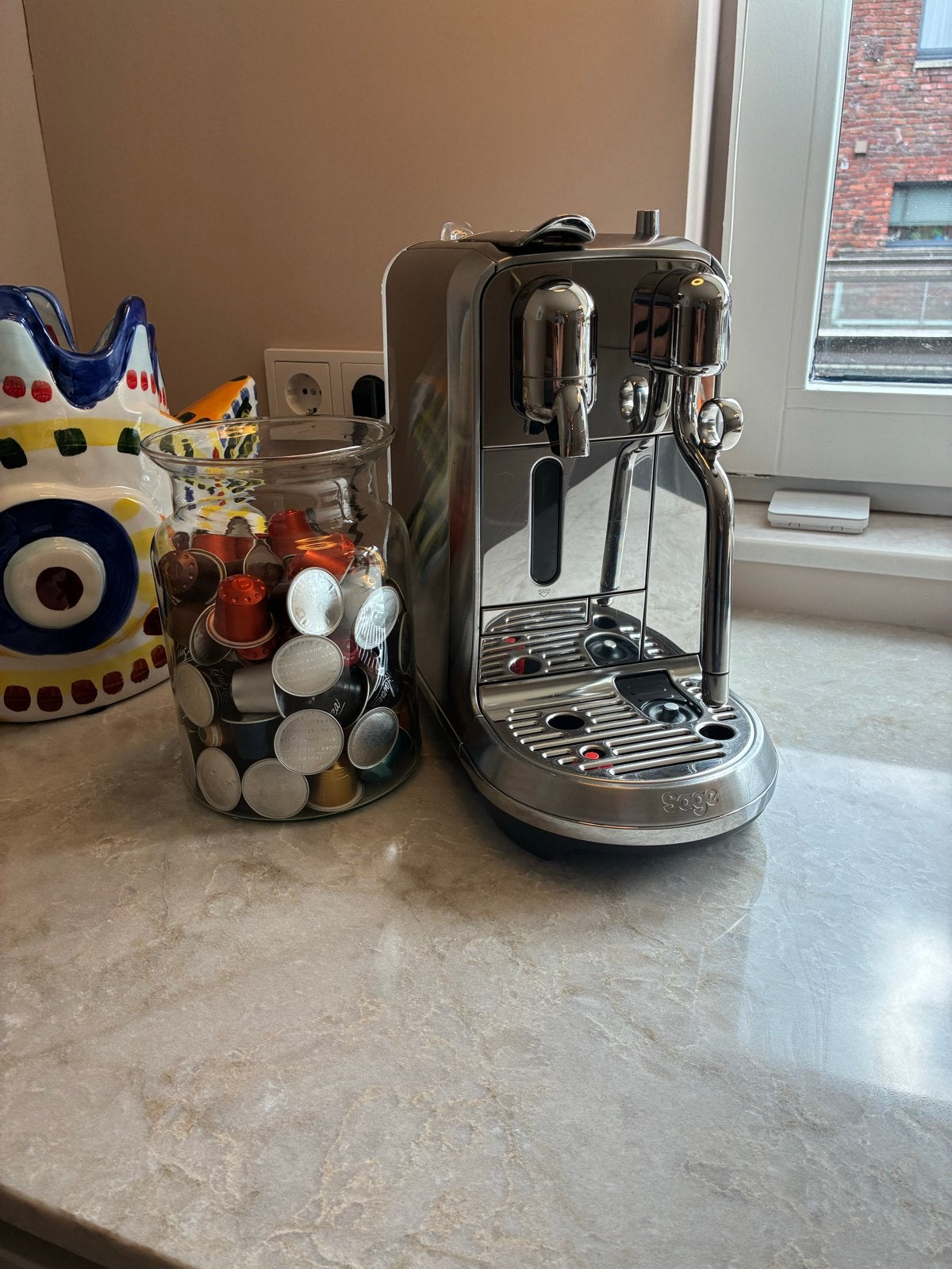Nespresso Creatista Plus - Zilveren Koffiemachine, Witgoed en Apparatuur, Koffiezetapparaten, Ophalen, Koffiepads en cups, Espresso apparaat