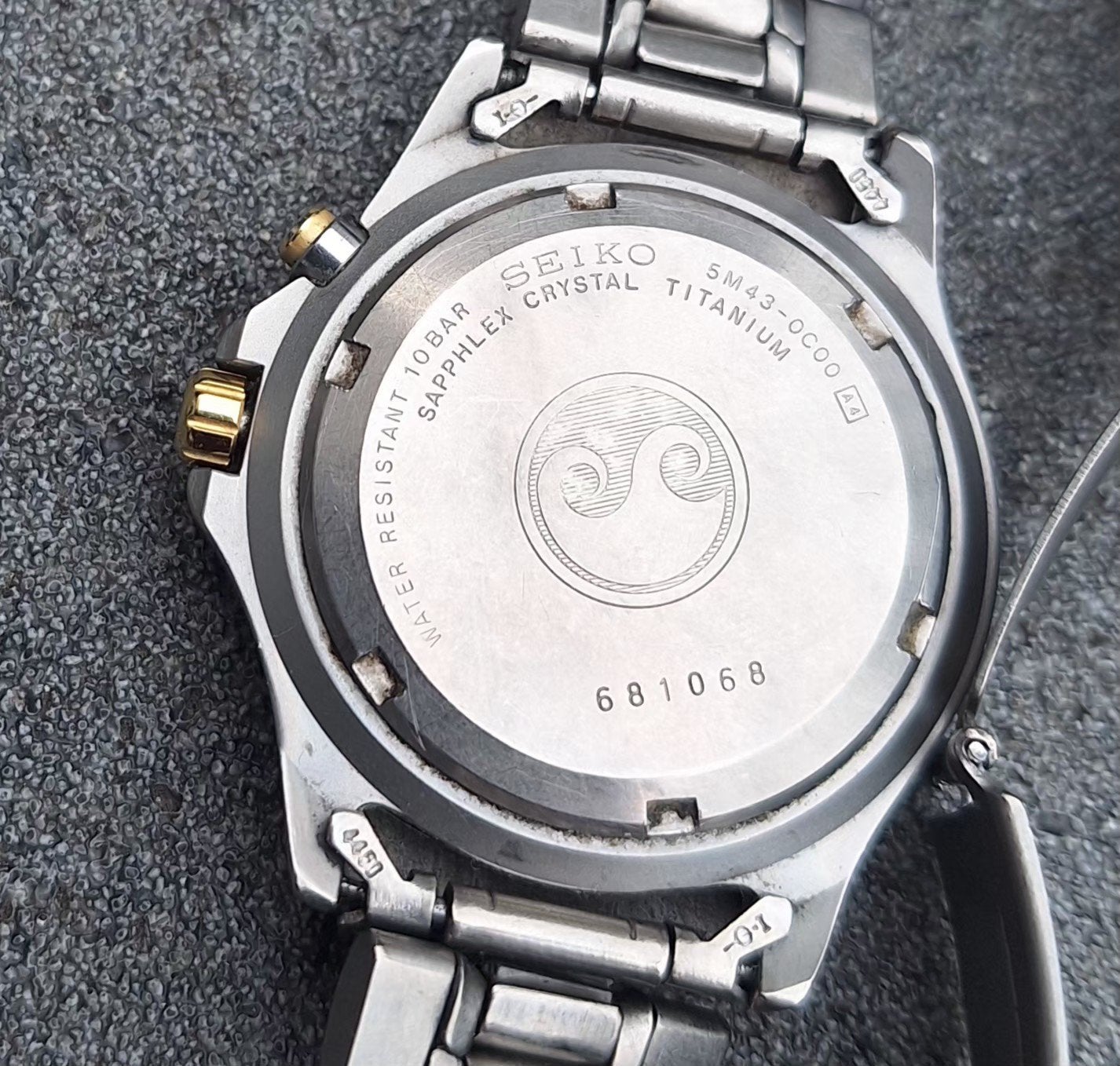 Seiko 5M43 - 0C00 > gezocht originele titanium snelsluiting, Sieraden, Tassen en Uiterlijk, Horloges | Heren, Ophalen of Verzenden