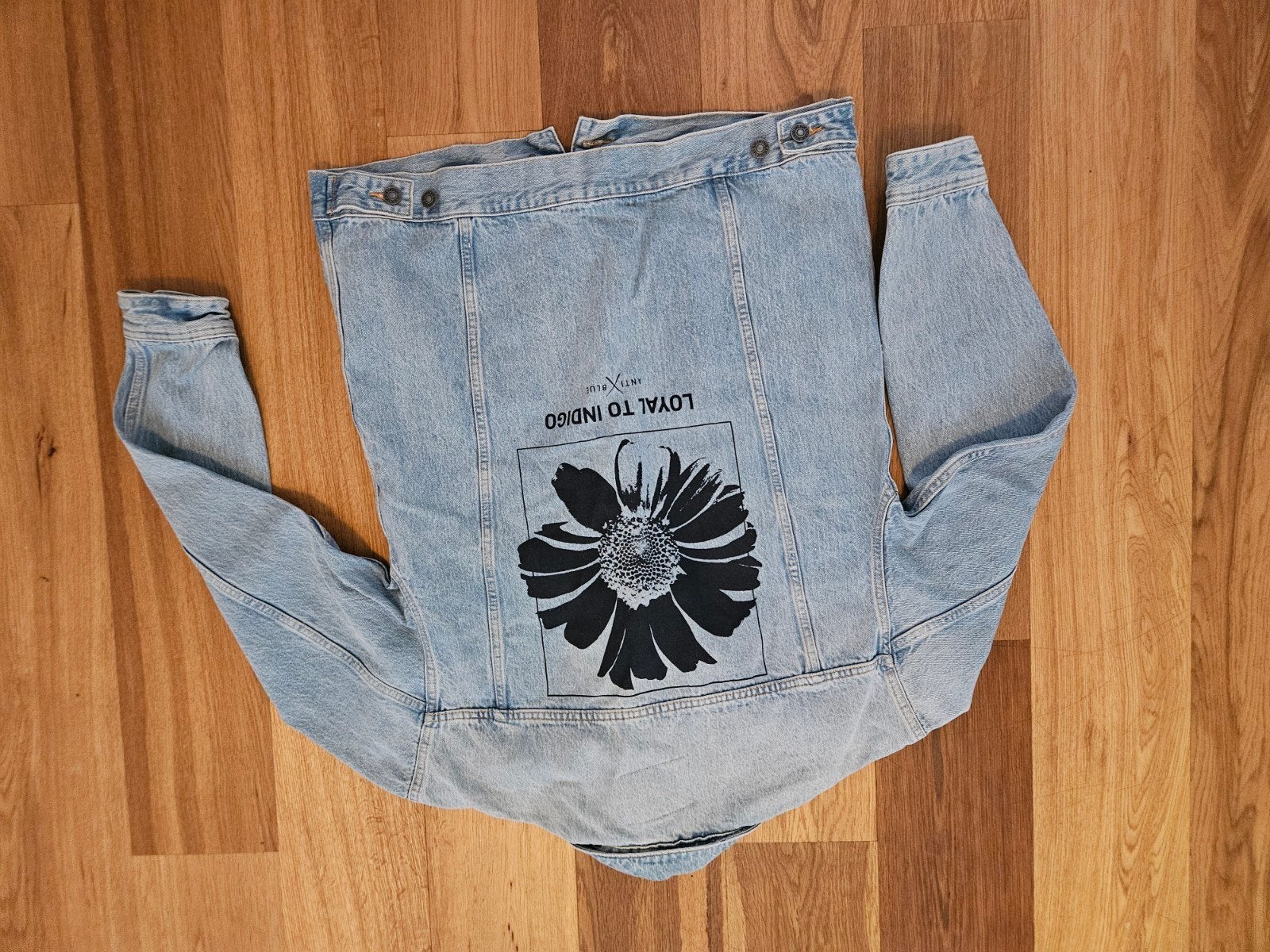 spijkerjack maat L, Kleding | Heren, Ophalen of Verzenden, Zo goed als nieuw, Blauw