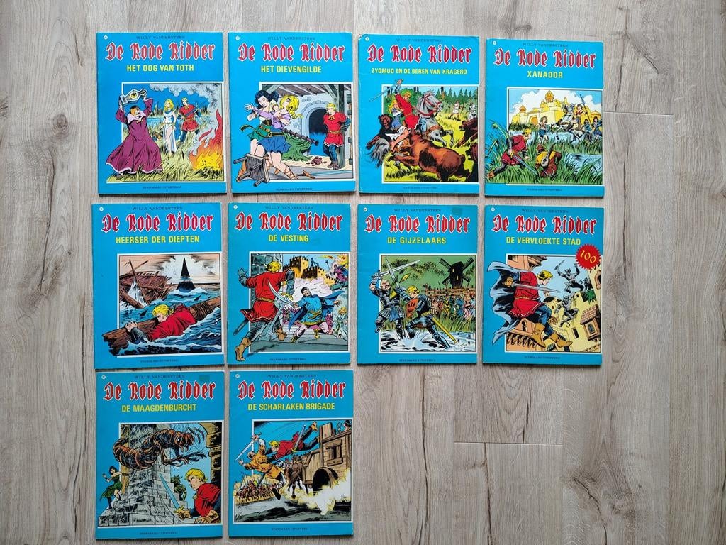 1e druk stripboeken van de rode ridder, Ophalen of Verzenden, Gelezen