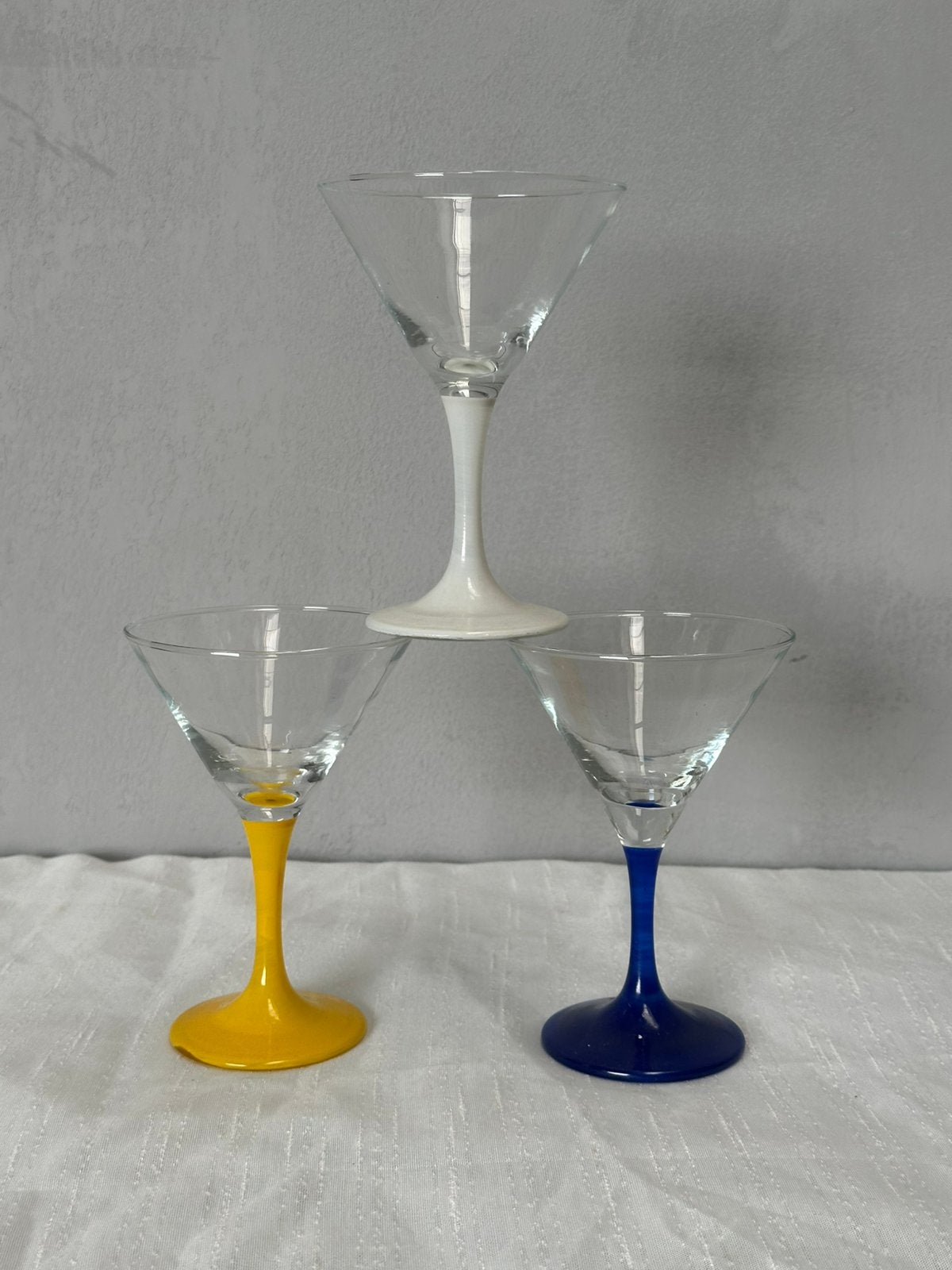Vintage Postmoderne Martini glazen, Glas of Glazen, Gebruikt, Ophalen of Verzenden, Glas