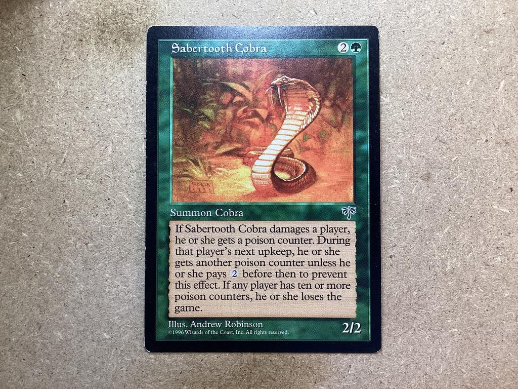 1x Sabertooth Cobra (Good), Ophalen of Verzenden, Gebruikt, Losse kaart
