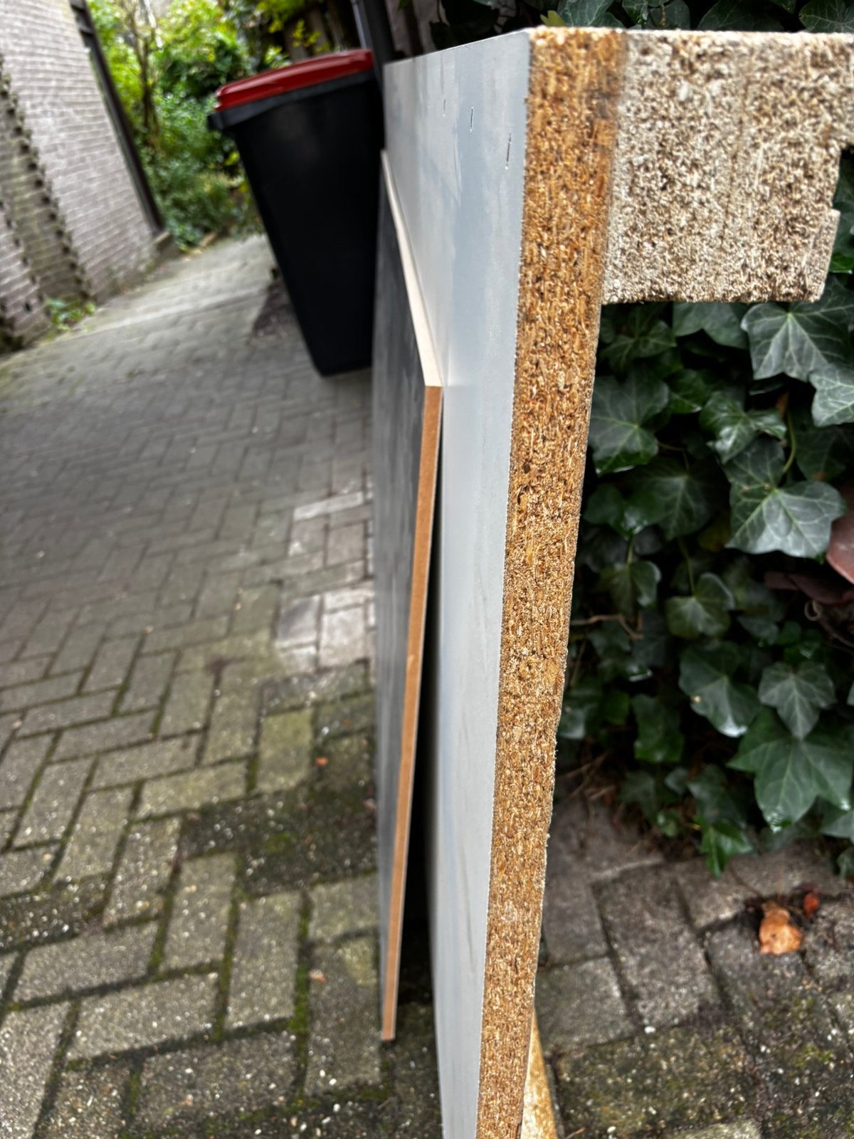Gratis Spaanplaat 3 cm dik, Ophalen, Zo goed als nieuw, Overige materialen, Plinten