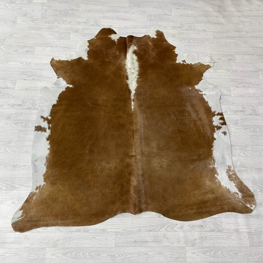 Koeienhuid bruin wit 195x185cm | Lederstore, Landelijk, modern, Scandinavisch, industrieel, 150 tot 200 cm, Nieuw, 150 tot 200 cm