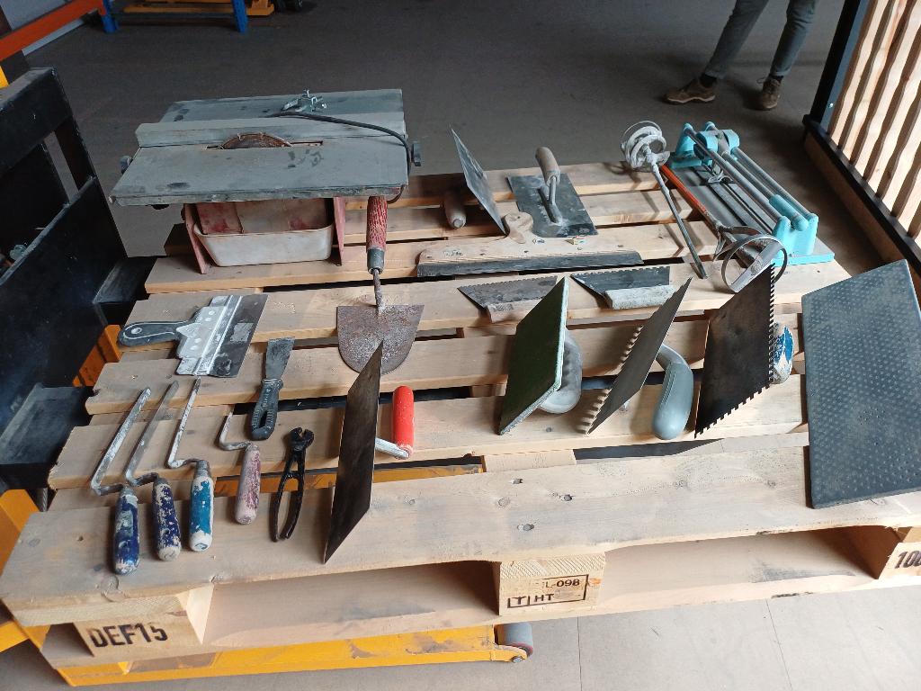 tegelzetgereedschap, Ophalen, Gebruikt