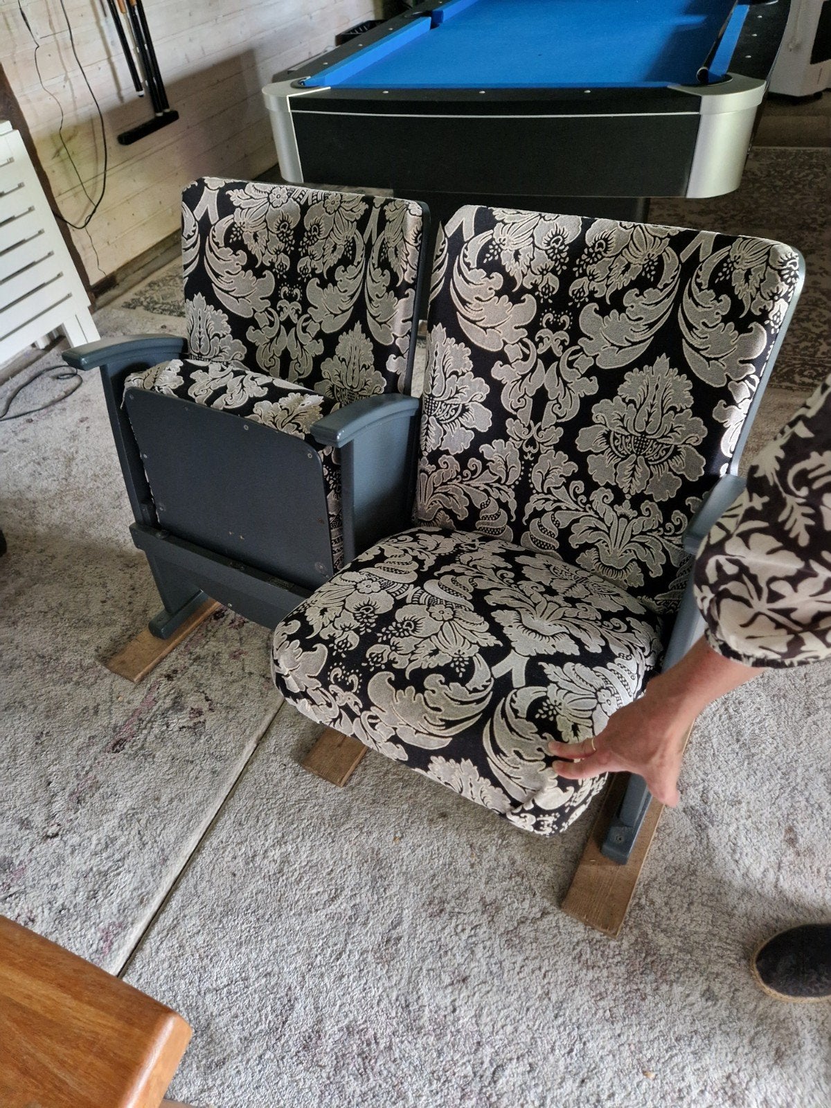 bioscoop stoelen, Huis en Inrichting, Ophalen, Zo goed als nieuw, 75 tot 100 cm, Hout