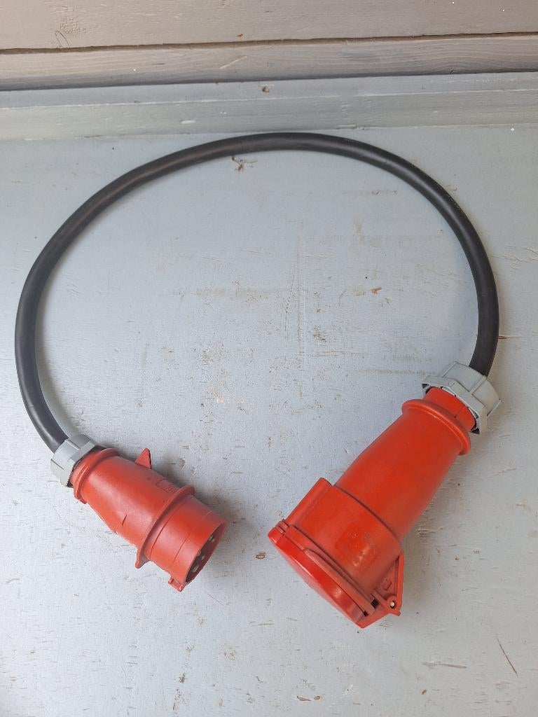 Mennekes krachtstroom verloopstekker 32A-16A 5 polig, Ophalen of Verzenden, Gebruikt, Kabel of Snoer