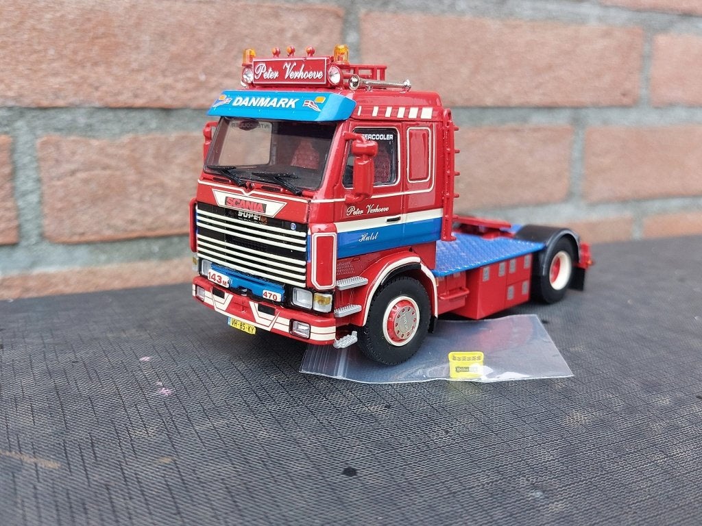 WSI Scania 143 m 470 topline 4x2 Peter Verhoeve - Hulst, Ophalen of Verzenden, Info@wsi-models.com, Bus of Vrachtwagen, WSI Models