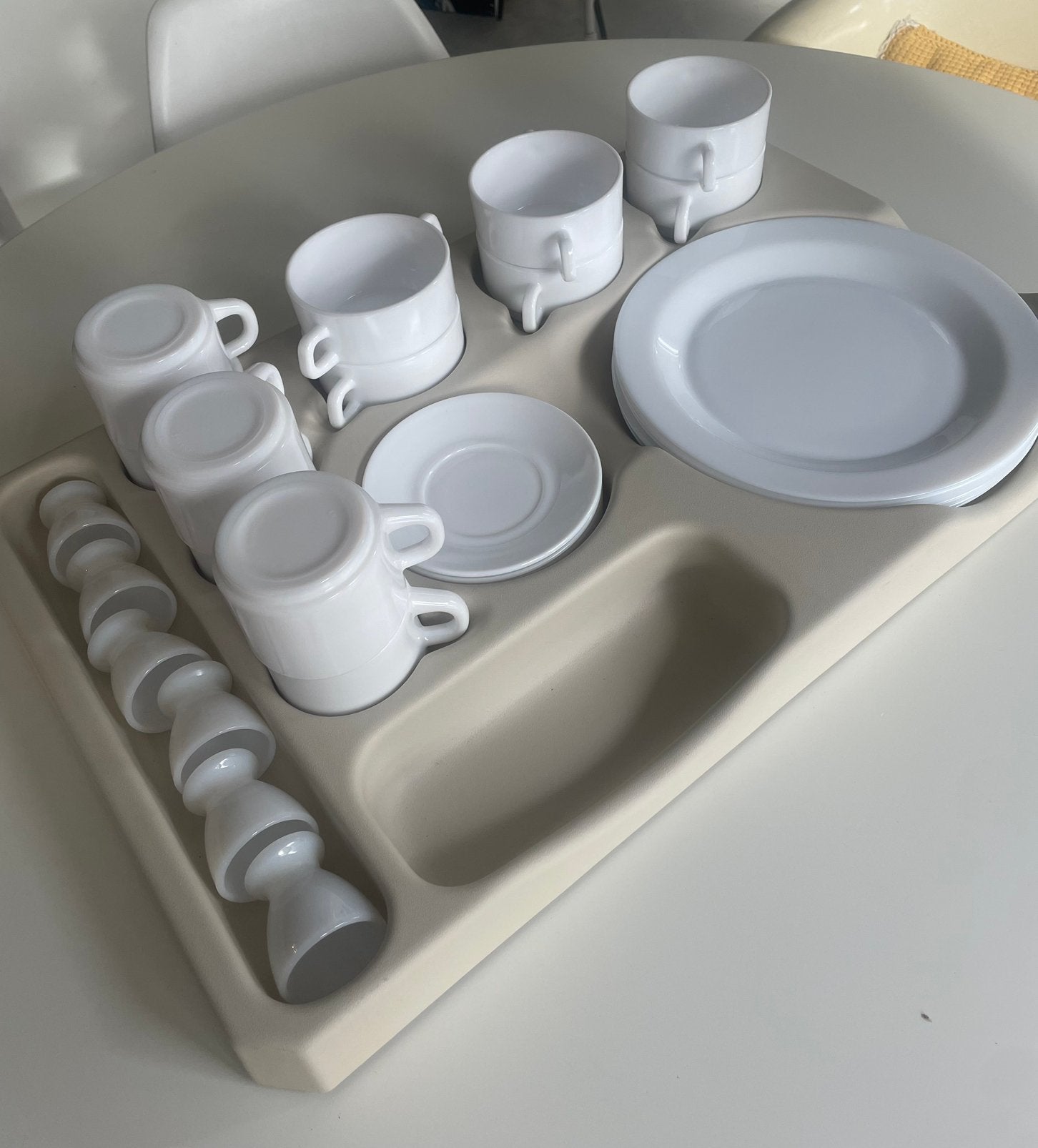 30-delig arcopal servies incl. cassette, Ophalen, Zo goed als nieuw, Kombuis en Sanitair