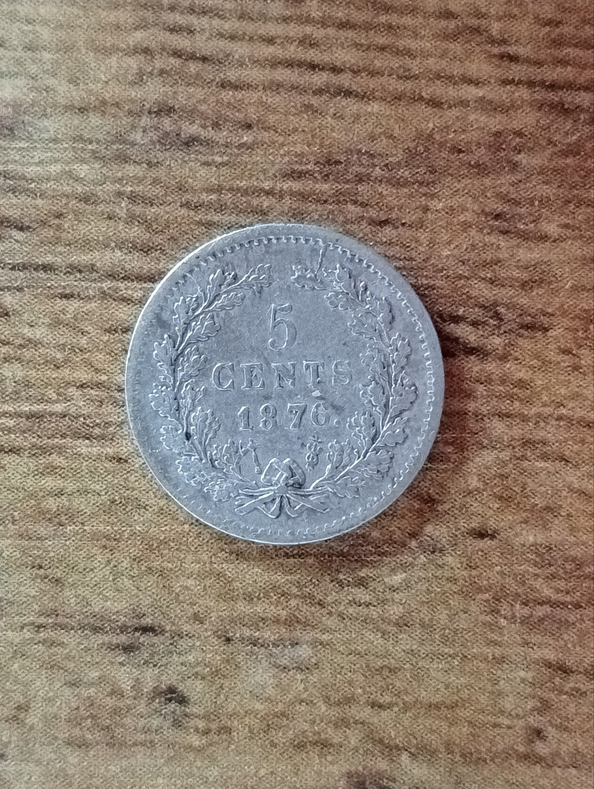 5 cent 1876, Koning Willem III, Zilver, Ophalen of Verzenden, Losse munt