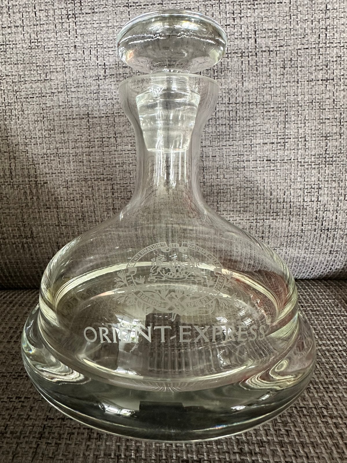 Vintage Orient Express Decanteerkaraf 2 Tuimelglazen!, Ophalen of Verzenden
