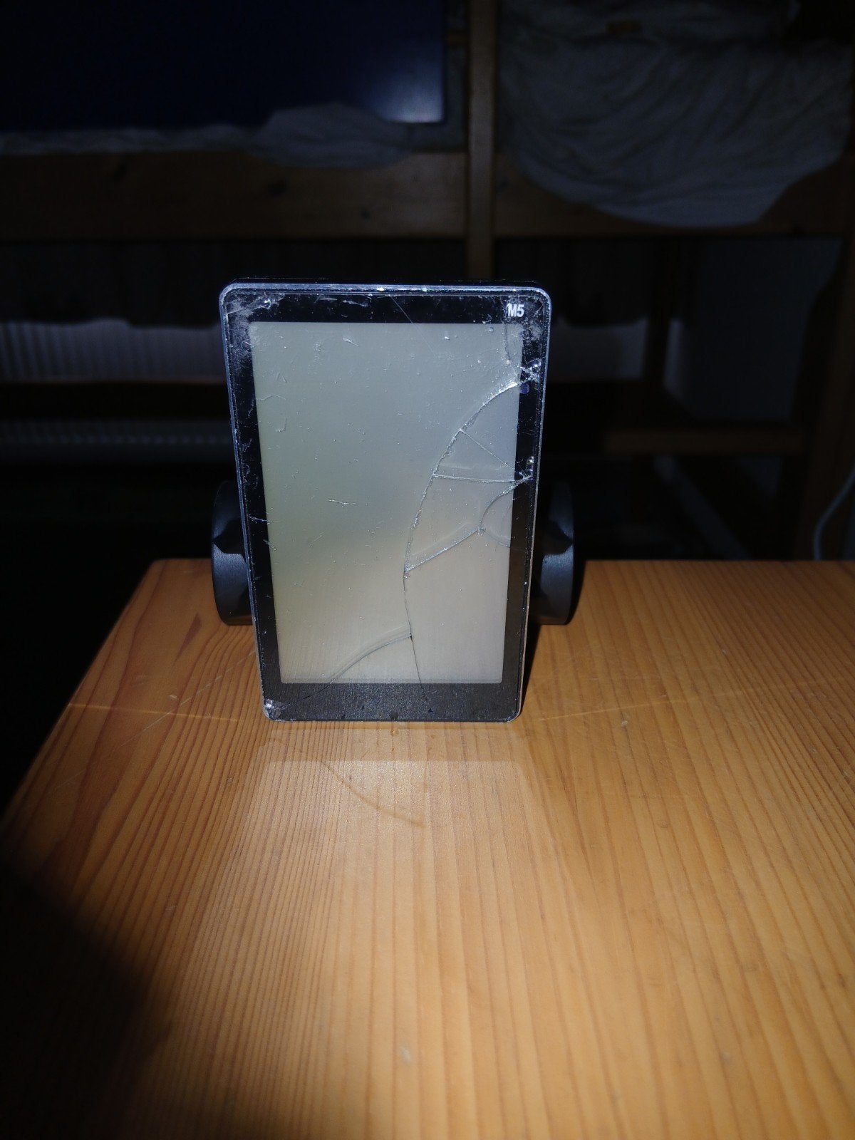 Fietscomputer M5 met barstjes, werkt perfect, opvoerbaar, Ophalen