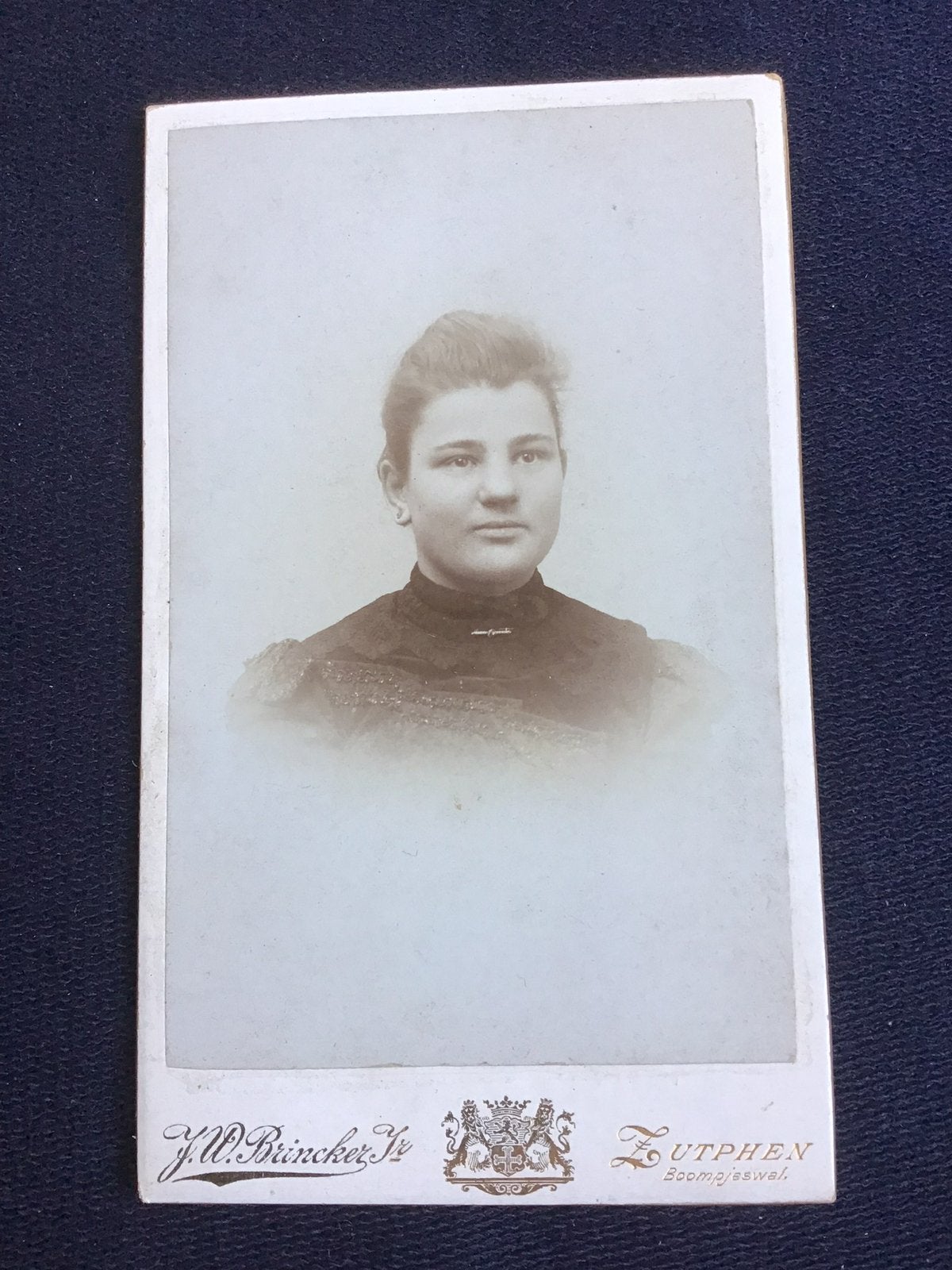 CDV, Dame, J.W. BRINCKER JR, ZUTPHEN, Carte de Visite, Verzenden, Voor 1940, Gebruikt, Foto