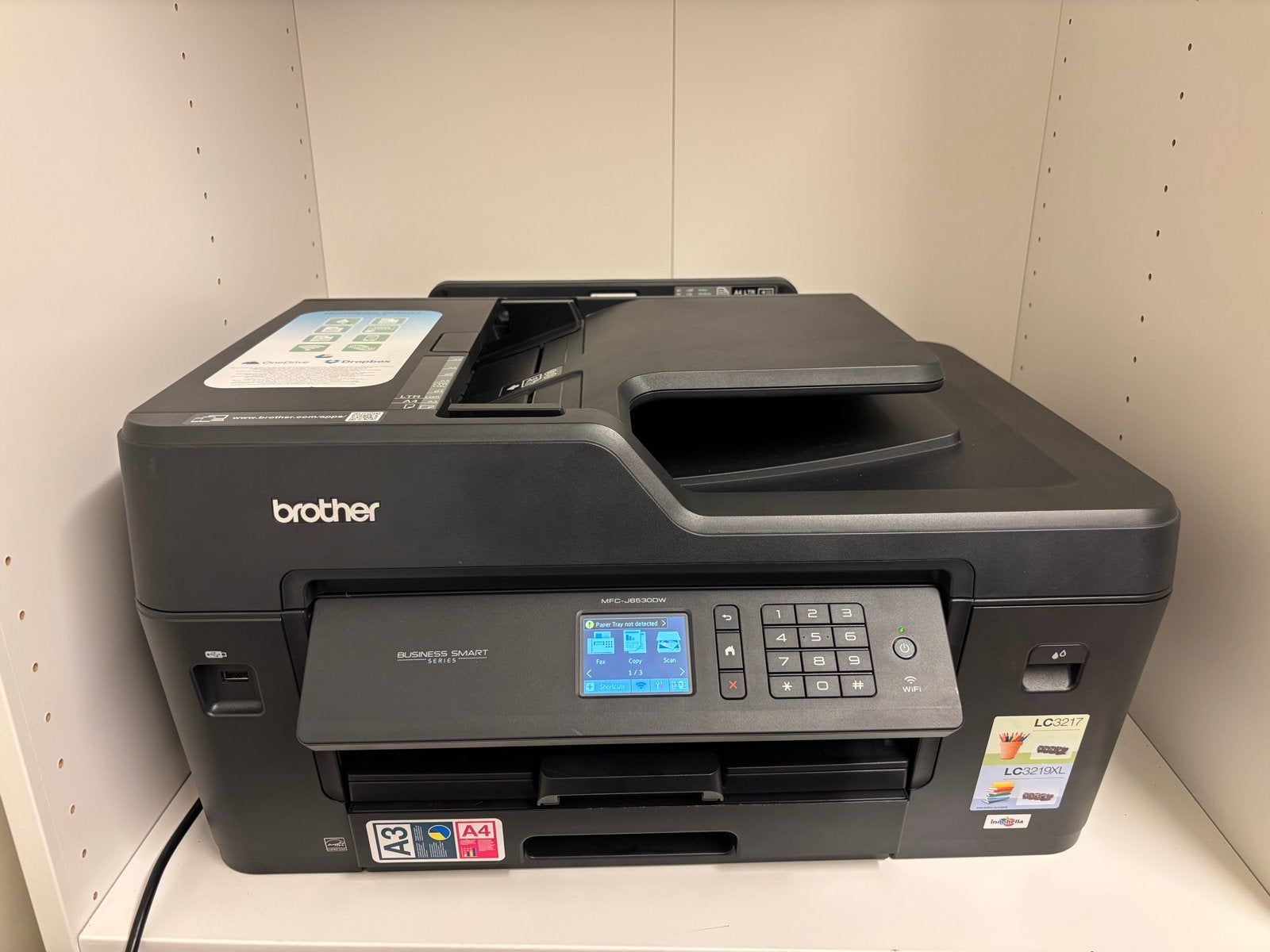 Brother All-in-one A3 printer met WiFi, fax en duplex, Mailen, Inkjetprinter, All-in-one, Draadloos