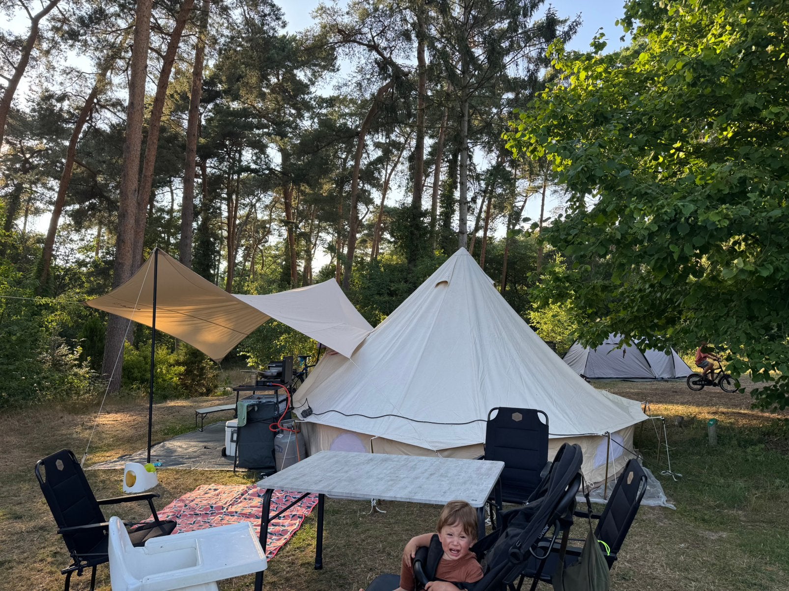 Canvascamp bell tent 100% canvas katoen 400cm, Caravans en Kamperen, Tenten, Ophalen, Zo goed als nieuw, Tot en met 4