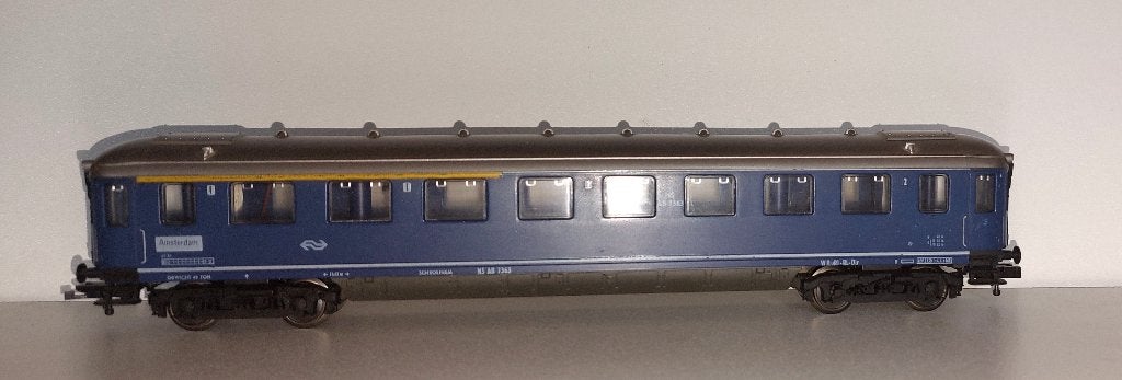 Fleischmann H0 5154 - Personenrijtuig 1e kl Plan K van de NS, Gelijkstroom, Fleischmann, Wagon, Ophalen of Verzenden