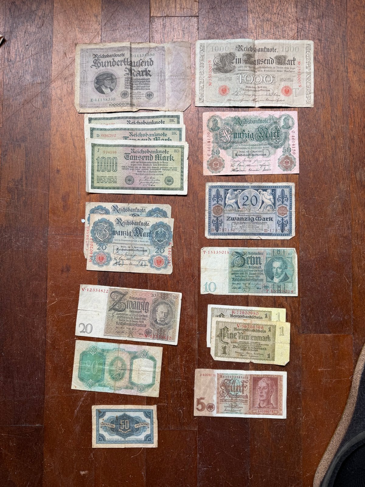 Collectie Duitse en Oostenrijkse bankbiljetten, Ophalen, Duitsland, Setje