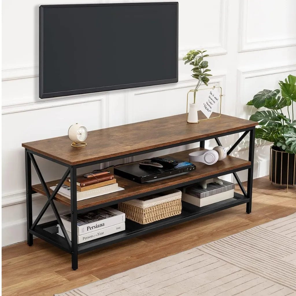 SensaHome vintage tv-meubel 140x40x62,5 cm bruin, Met plank(en), Kaufland Slovenská republika v.o.s. Trnavská cesta 41/A 831 04 Bratislava Slowakije