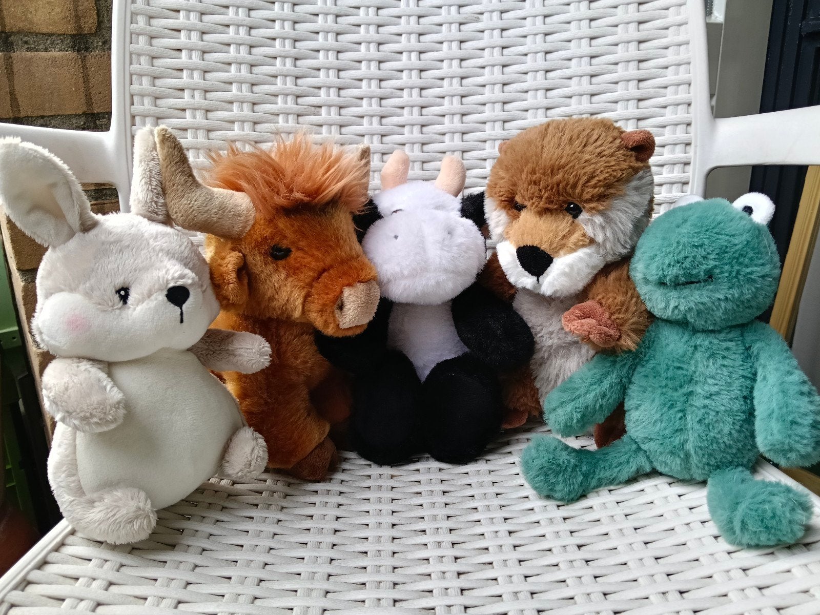 Natuurgetrouwe knuffels 5 kleine knuffeltjes, Overige merken, Verzenden, Konijn, Zo goed als nieuw