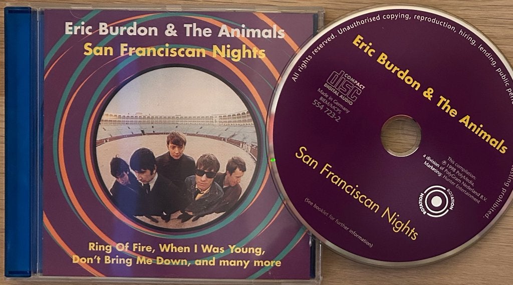 ERIC BURDON & ANIMALS - San Franciscan nights ( CD ), Cd's en Dvd's, Cd's | Rock, Ophalen of Verzenden, Zo goed als nieuw, Psychedelic Rock