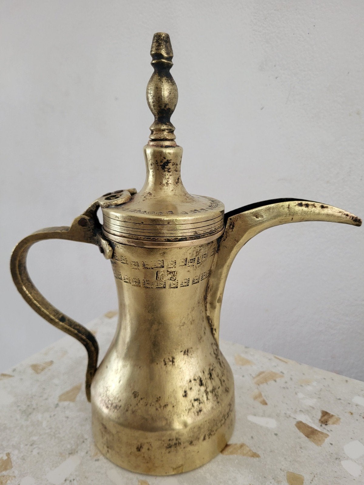 Grote Antieke / Vintage Arabische Koffiepot (Dallah) Messing, Ophalen of Verzenden