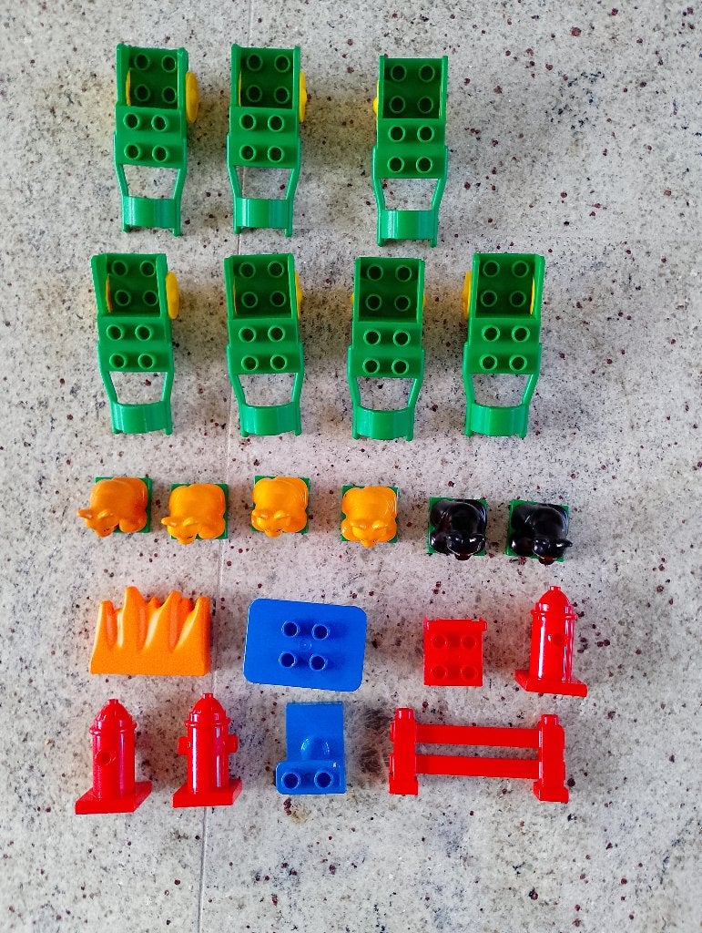 Lego Duplo kar, dier, stoel, hek …, Ophalen of Verzenden, Gebruikt, Losse stenen, Duplo