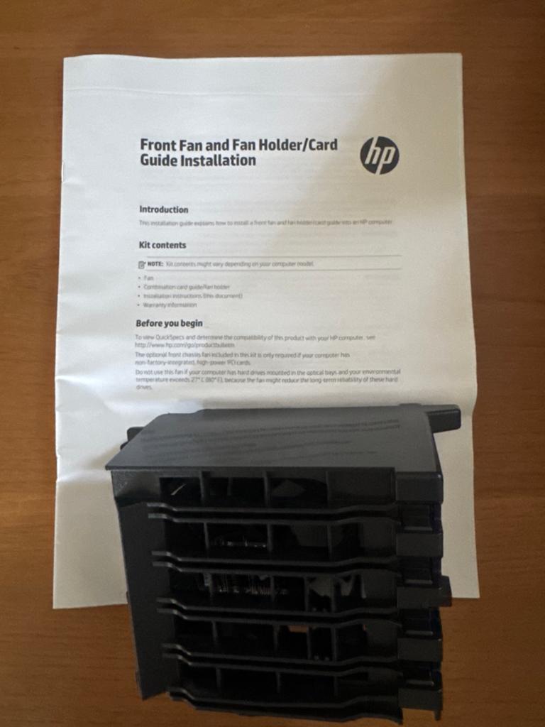 HP Z4 G4 Ventilator en Front Card Guide Kit 1XM33AA, Ophalen, Nieuw