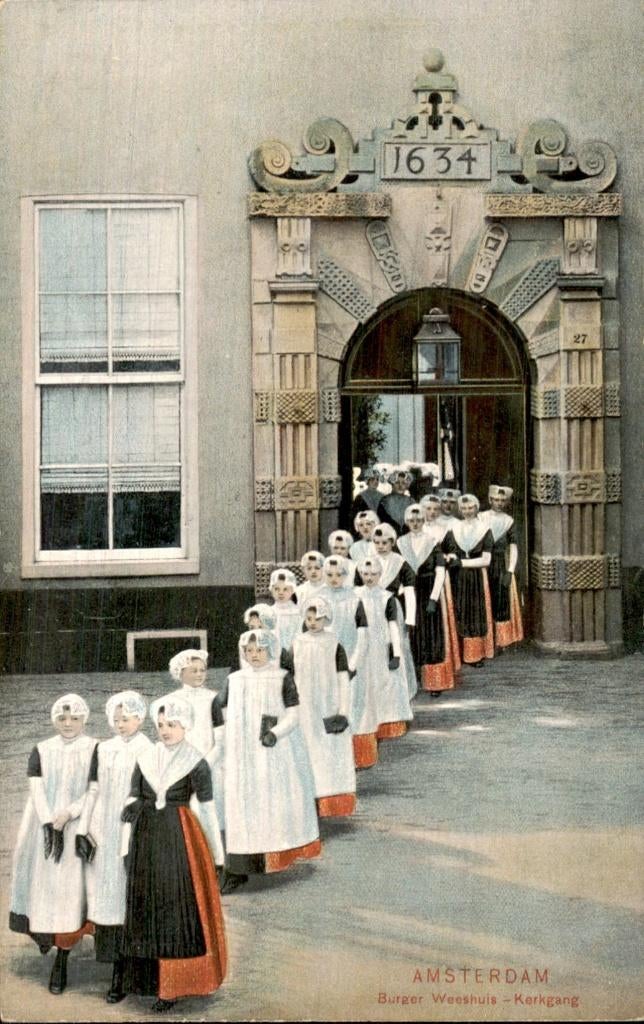 Amsterdam - Burger Weeshuis - Kerkgang, Ophalen of Verzenden, Voor 1920, Ongelopen, Noord-Holland