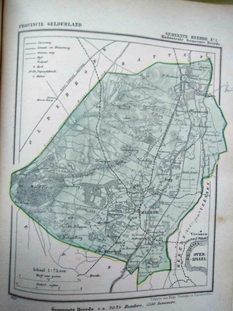 095 / Heerde no 1 Wapenveld/ Hoorn Litho 1867 Kuyper GLD, Ophalen of Verzenden